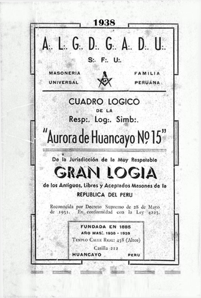 Portada de Aurora de Huancayo, edición 01