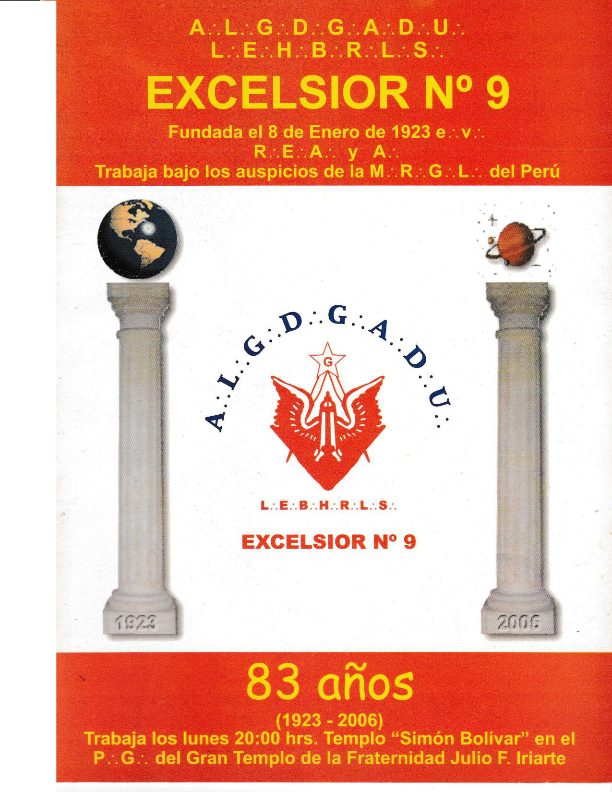 Portada de EXCÉLSIOR edición 01
